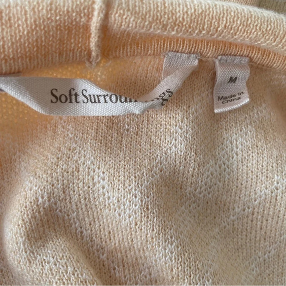 LAST CALL Soft Surroundings Cardigan Sweater Medium Orange Zebra Print Draped - Picture 10 of 10